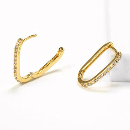 Pendientes en forma de U dorados Sirius