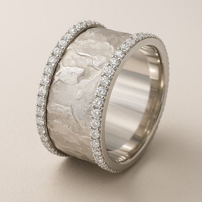 Anillo vintage de circonita plateada