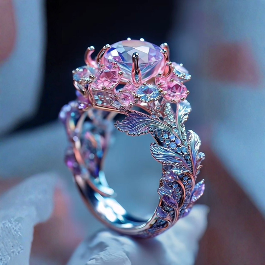 Anillo Exótico Chapado en Plata