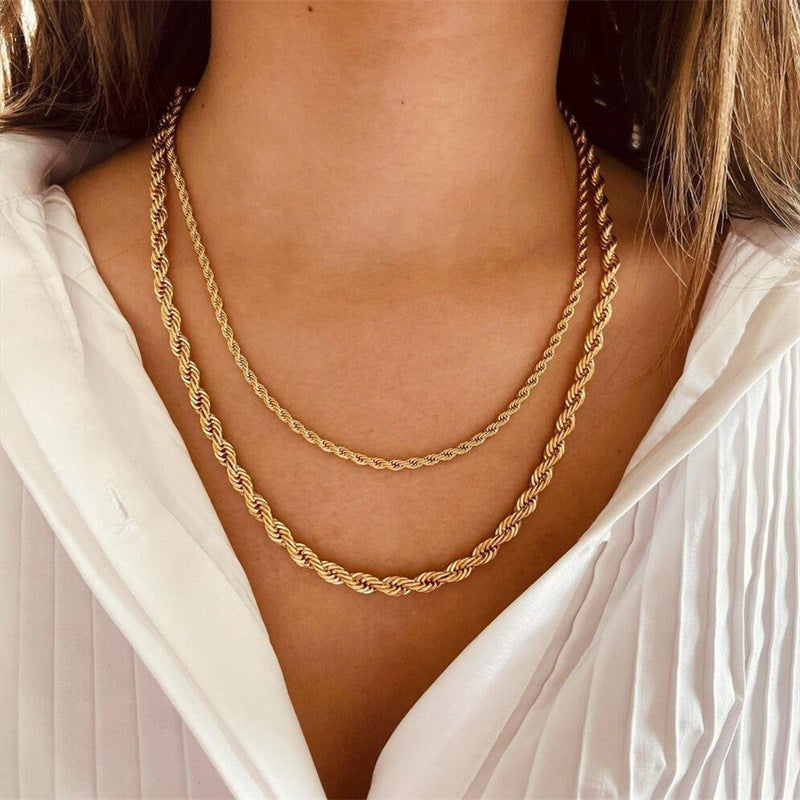Collar de cadena trenzada Olivia