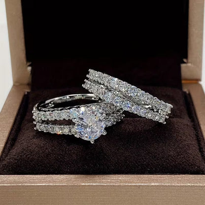 Set 2 Anillos de Boda con Circonita