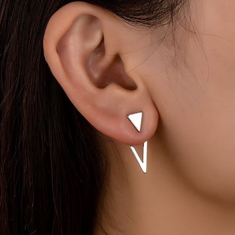 Pendientes Elegantes Minimalistas en Forma de Triángulo
