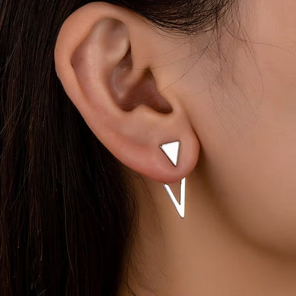 Pendientes Elegantes Minimalistas en Forma de Triángulo