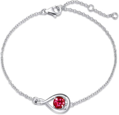 Pulsera Ruby Infinity | Oro blanco