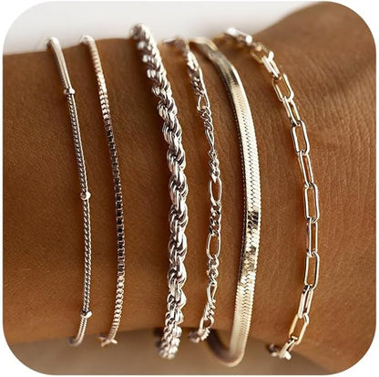 Set de pulseras Isabella Vernetta | Oro blanco