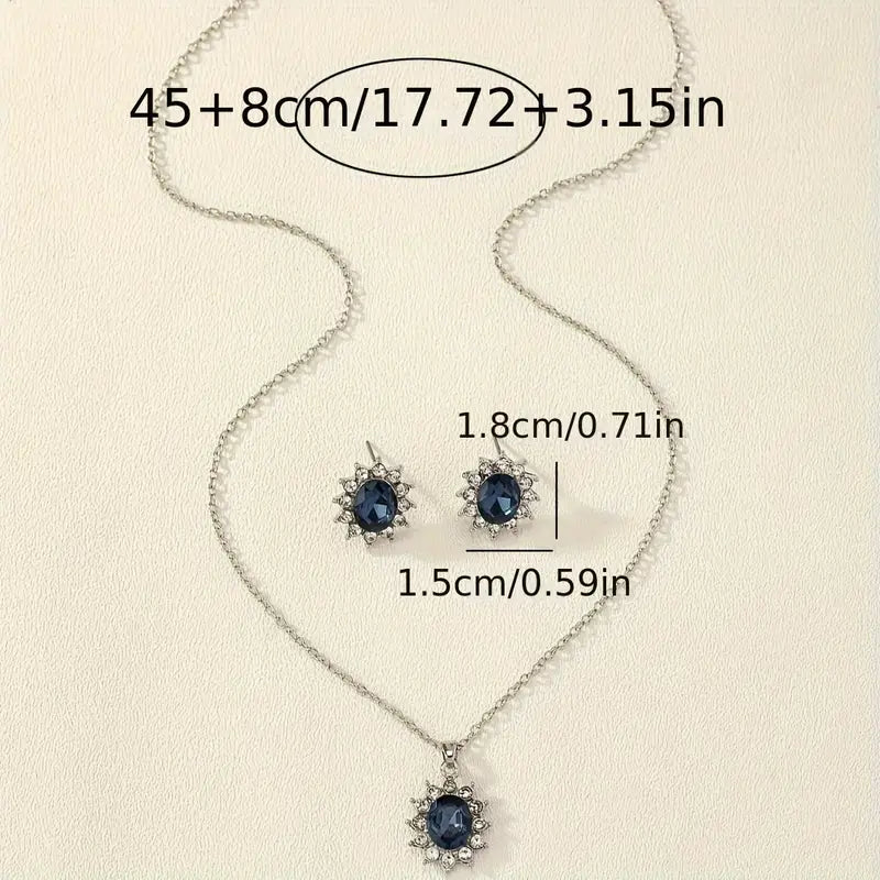Set de joyas Katya Azuryn | Oro blanco