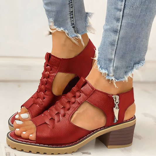 Chloe – Sandalias con cremallera y diseño urbano para mujer