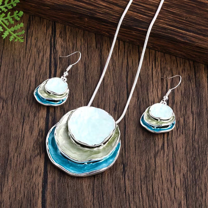 Set Collar y Pendientes Bohemio Esmaltado
