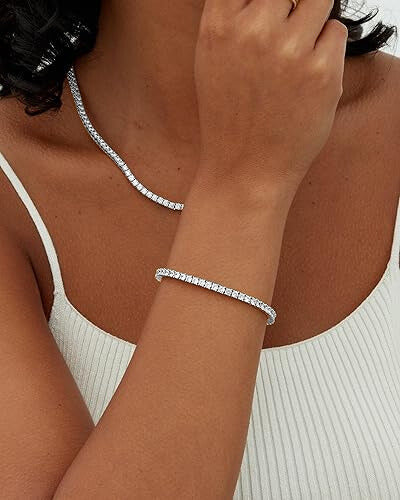 Pulsera de tenis | Oro blanco