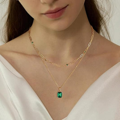 Collar con colgante trébol de esmeralda | Oro