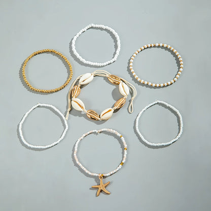 Conjunto de 7 Tobilleras Elegantes para Verano