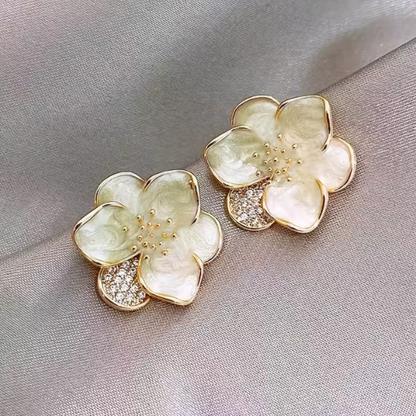 Pendientes Modernos Elegantes con Forma de Flor