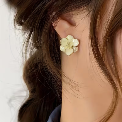 Pendientes Modernos Elegantes con Forma de Flor