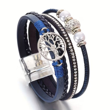 Pulsera Elegante Multicapa Árbol de la Vida