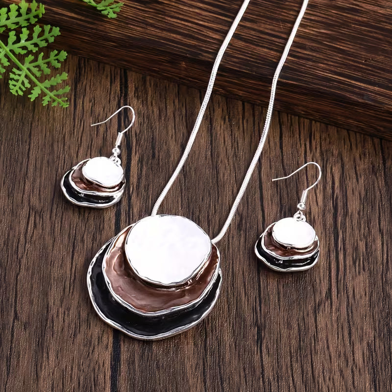 Set Collar y Pendientes Bohemio Esmaltado