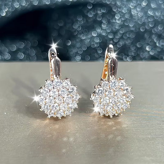 Pendientes Elegantes De Lujo con Circonita