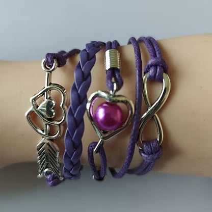 Pulsera Arco de Cupido con Corazón Multicolor