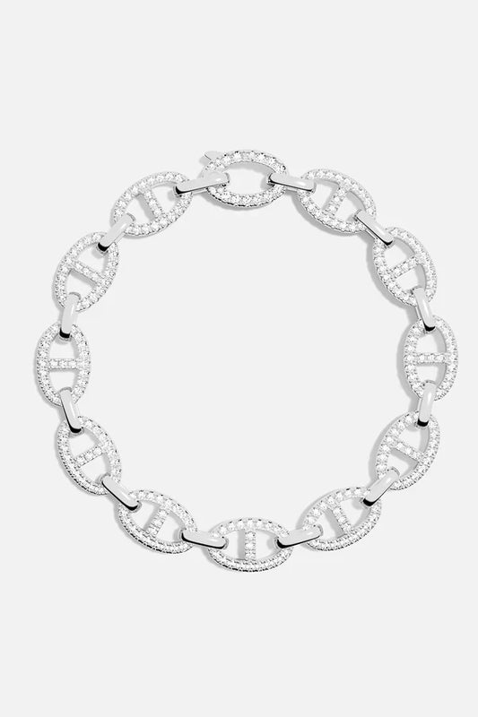 Pulsera Isla Marina | Oro blanco