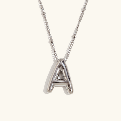 Collar personalizado de inicial con burbujas