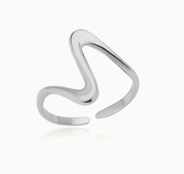 Anillo de diseño Wave 18 oro