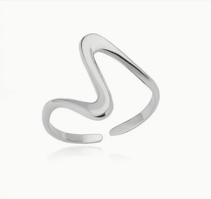 Anillo de diseño Wave 18 oro