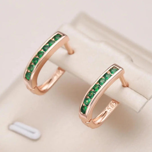 Pendientes de oro con diamante esmeralda