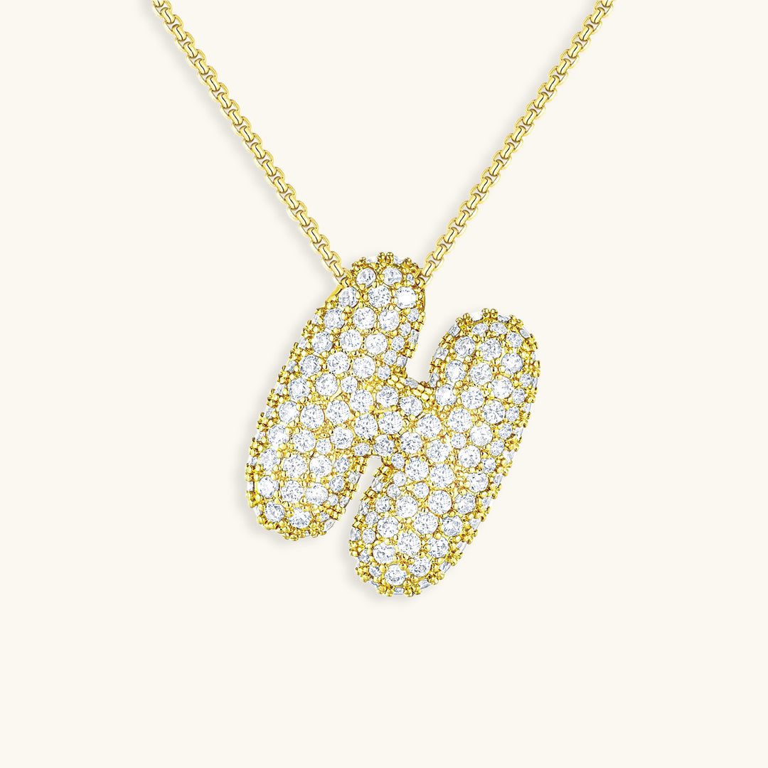 Collar de inicial con burbujas Hailey