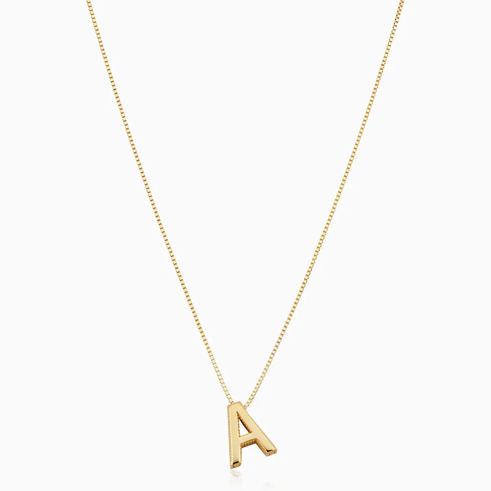 Collar con iniciales Love Letter | Oro blanco