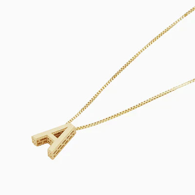 Collar con iniciales Love Letter | Oro blanco