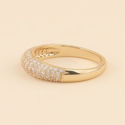Anillo dorado de Domo de Cristal