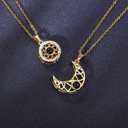 Collar 'Te amo hasta la luna y de vuelta'
