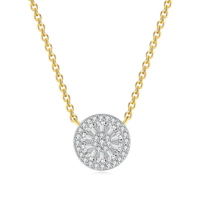 Collar dorado de cristal redondo Anne-Marie