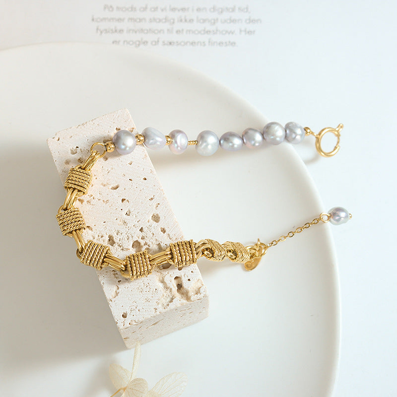 Pulsera de perlas doradas Regalia