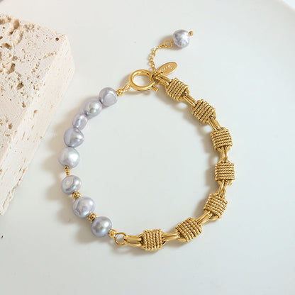Pulsera de perlas doradas Regalia