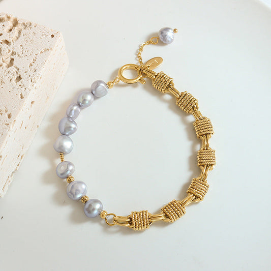 Pulsera de perlas doradas Regalia