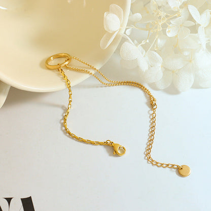 Pulsera de aros dorados Luria