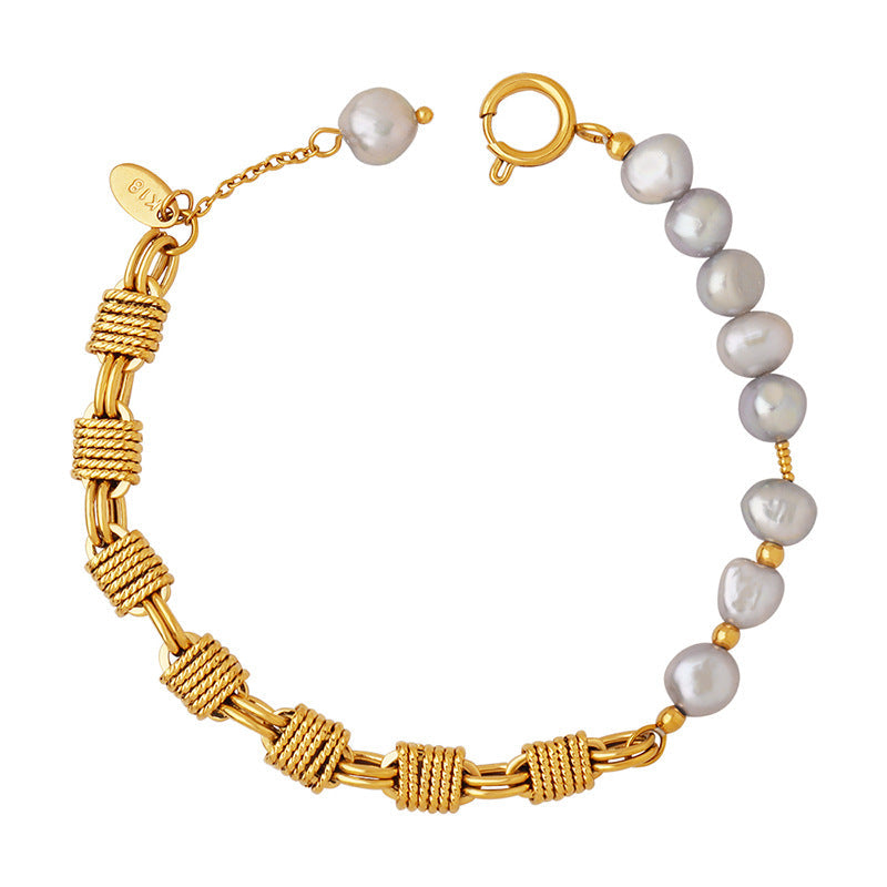 Pulsera de perlas doradas Regalia