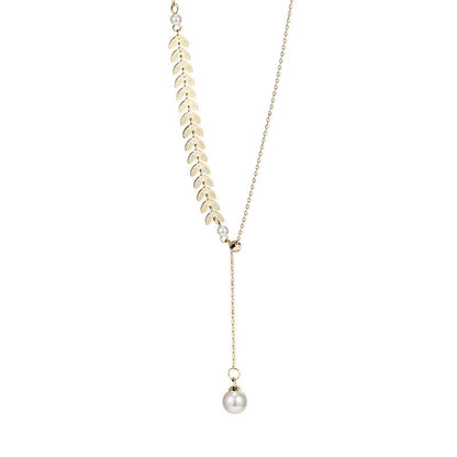 Collar de perlas de la Tranquilidad Dorada