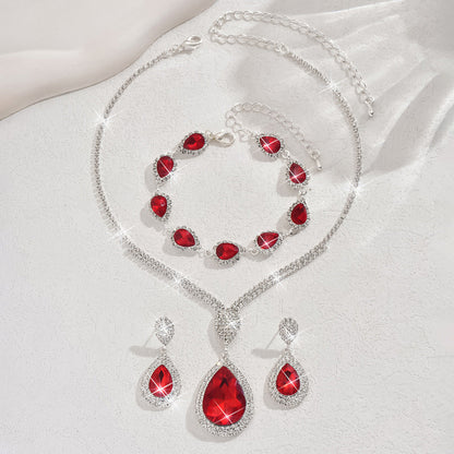 Set de joyas Thalira Bloodwynne | Oro blanco