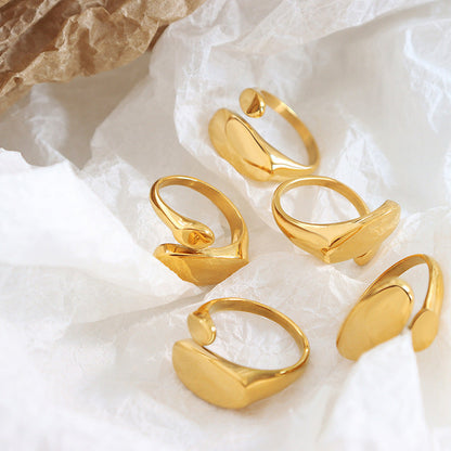 Anillo minimalista dorado Odyssey