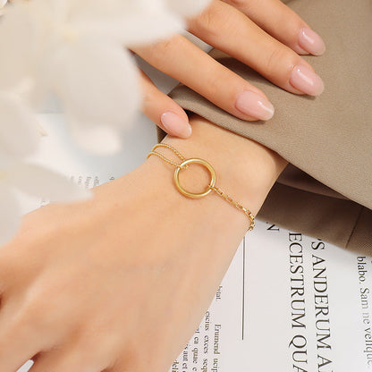 Pulsera de aros dorados Luria