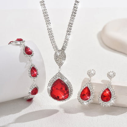 Set de joyas Thalira Bloodwynne | Oro blanco