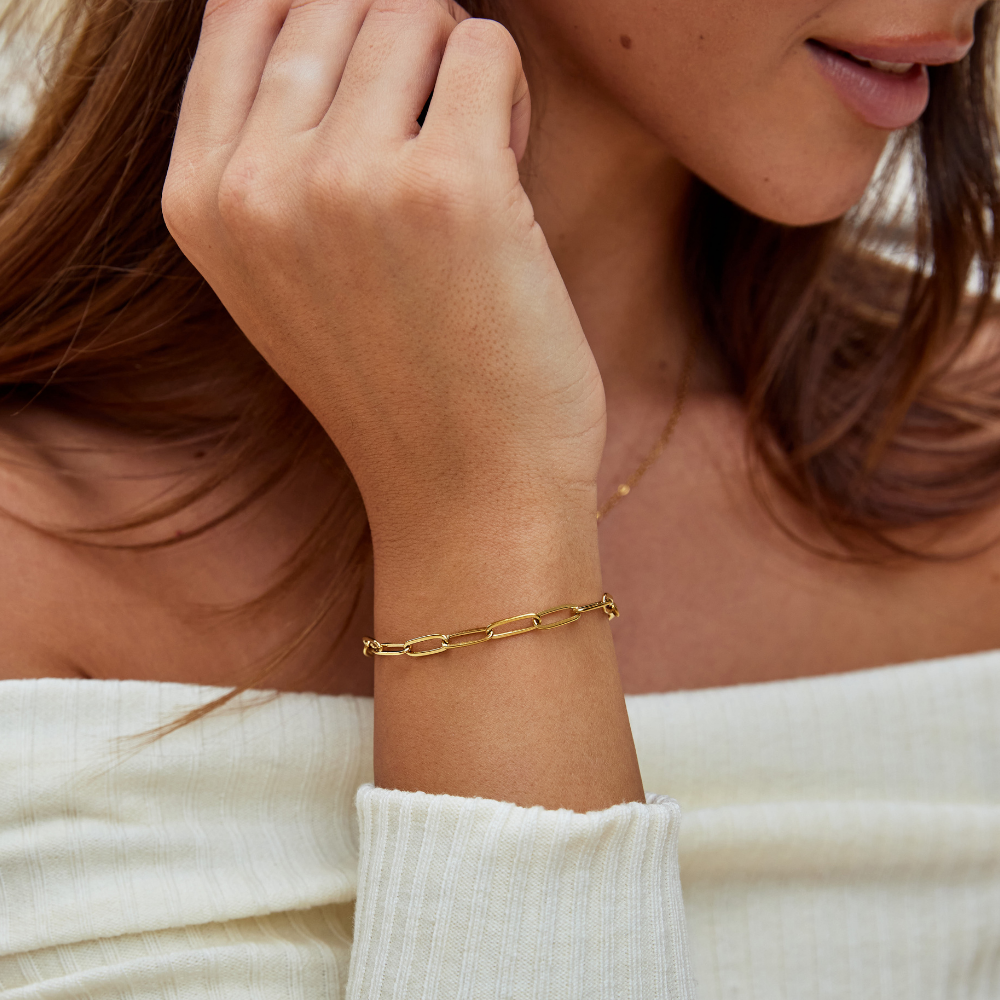 Brazalete de oro de clip