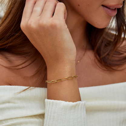 Brazalete de oro de clip