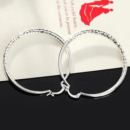 Pendientes de aro de plata esterlina