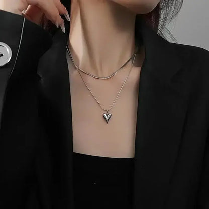 Collar de Plata 925 con Corazón Bohemio