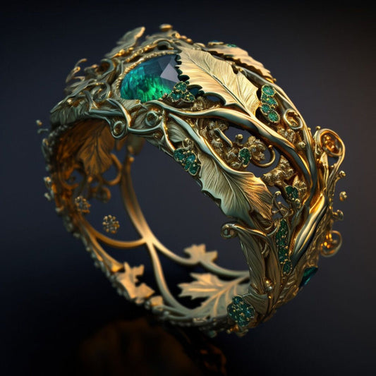Anillo Hueco Exótico de Cristal Terrestre
