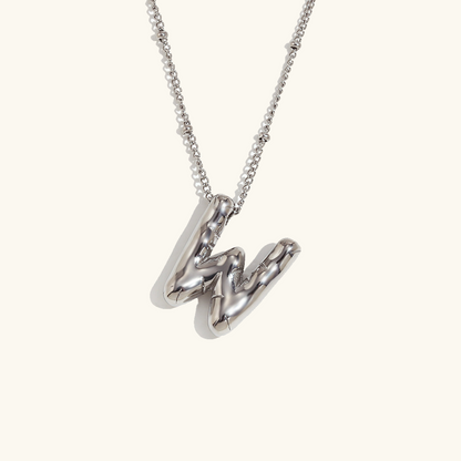 Collar personalizado de inicial con burbujas