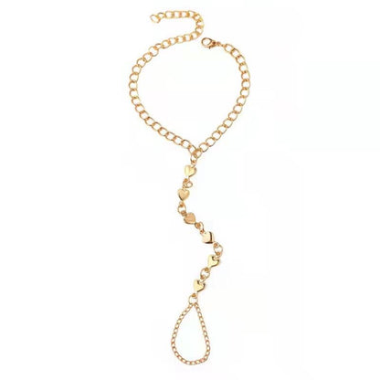 Pulsera de cadena para dedos Corazones Vívidos