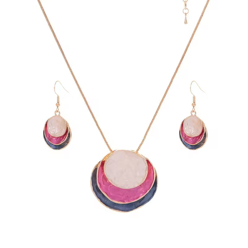 Set Collar y Pendientes Bohemio Esmaltado
